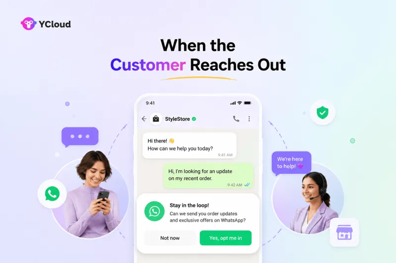 Get WhatsApp opt-in when the customer reaches out