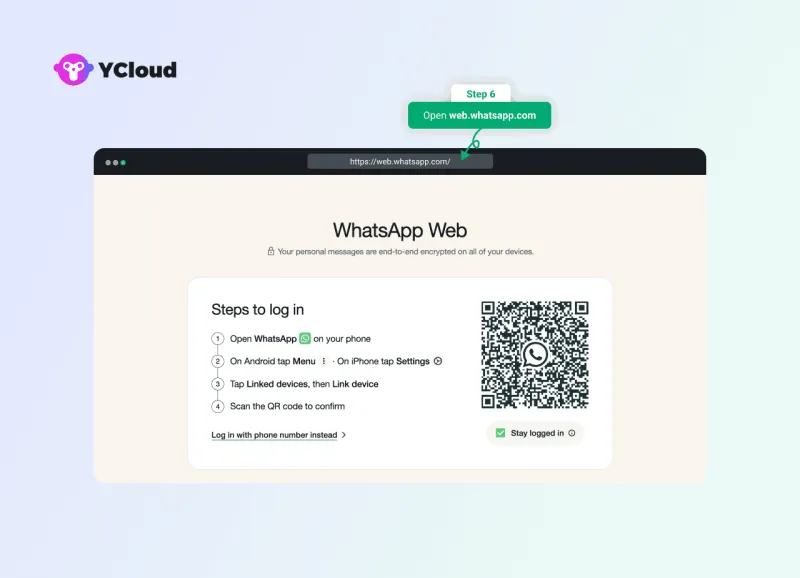 Login Web WhatsApp dengan Kode QR dari Ponsel Cerdas Android