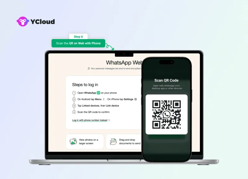 Login Web WhatsApp dengan Kode QR dari iPhone
