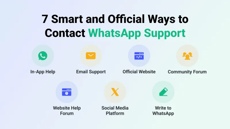 7 种您可以联系 WhatsApp 寻求支持的最常见方式 support