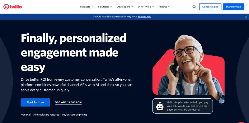 Top DoubleTick Alternative - Twilio