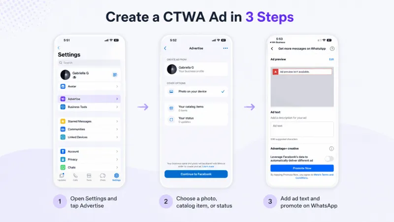 How to Create a WhatsApp Ad Through the WhatsApp Business App