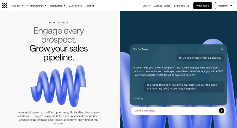 Best AI Sales Agents - Fin for Sales