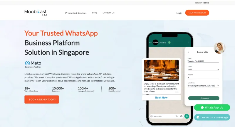 Top WhatsApp Business API Solution Providers in Singapore - Moobicast