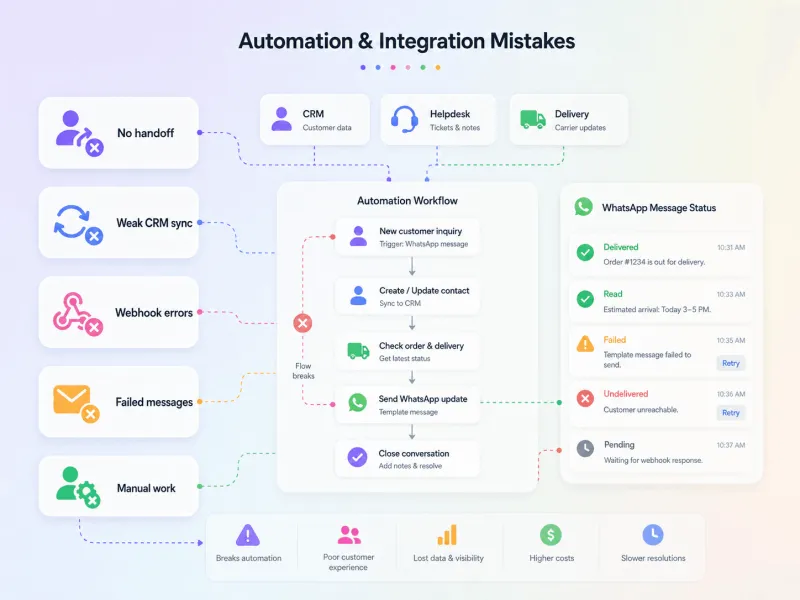 Not Integrating WhatsApp API With CRM, Website, or Backend Systems
