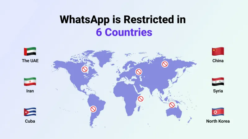 Countries With Full or Partial WhatsApp Restrictions