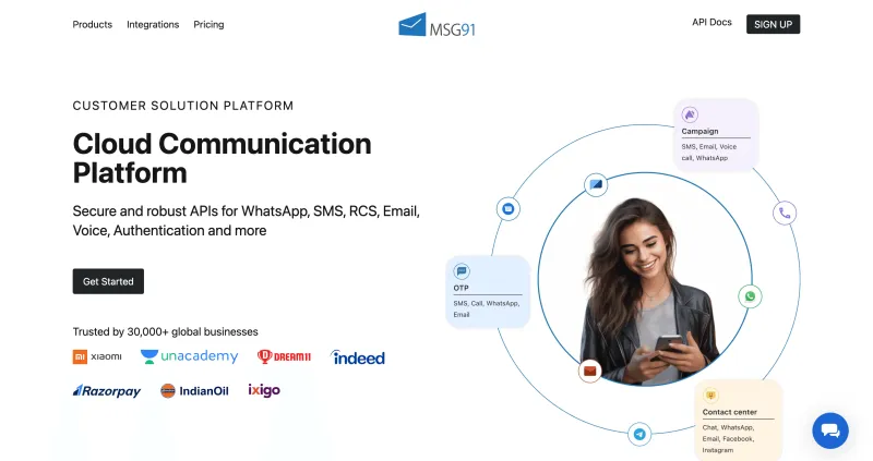 最佳 WhatsApp 营销工具 - MSG91