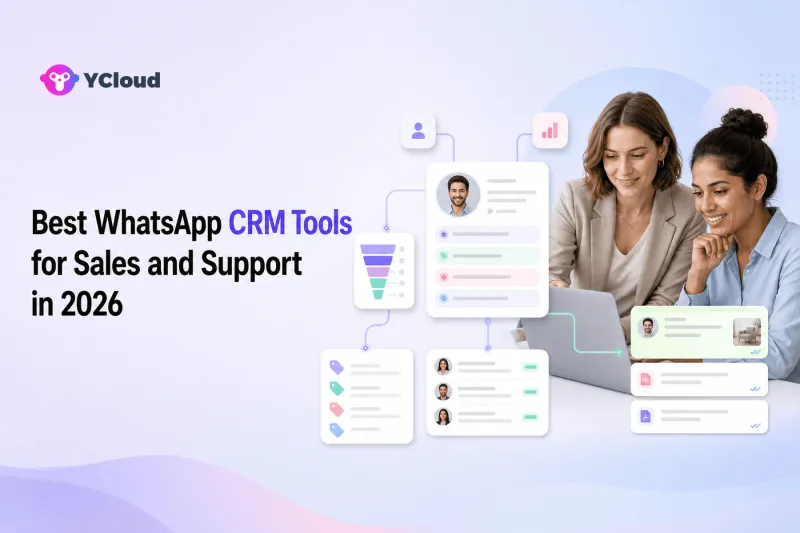 Best WhatsApp CRM Tools for Sales and Support in 2026 — YCloud Blog cover
