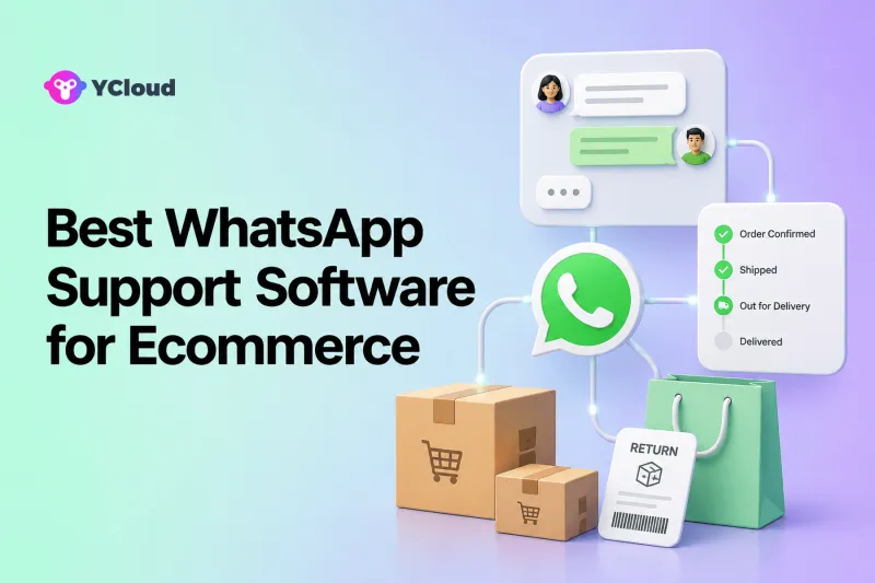 Best WhatsApp Customer Support Software for Ecommerce — YCloud Blog cover