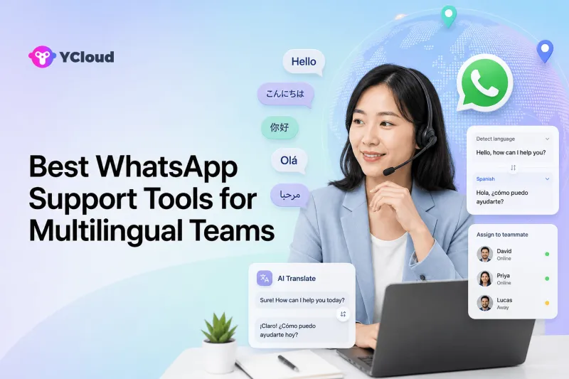 Best WhatsApp Support Tools for Multilingual Teams — YCloud Blog cover