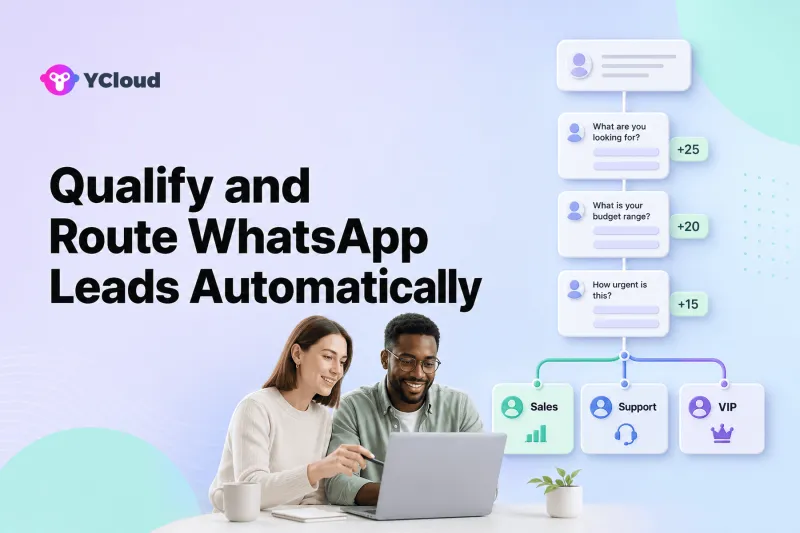 How to Qualify and Route WhatsApp Leads Automatically — YCloud Blog cover