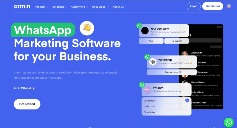 最佳 WhatsApp 营销工具 - Chatarmin