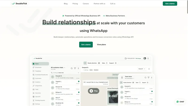 最佳 WhatsApp 营销工具 - DoubleTick