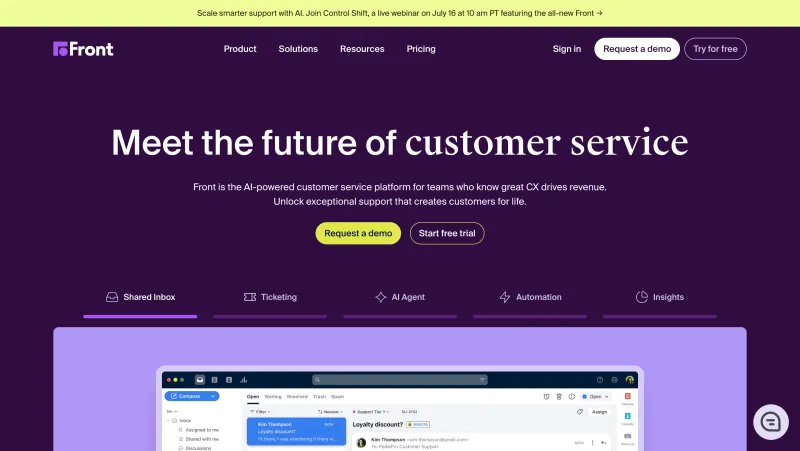 顶级客户服务软件 - Front