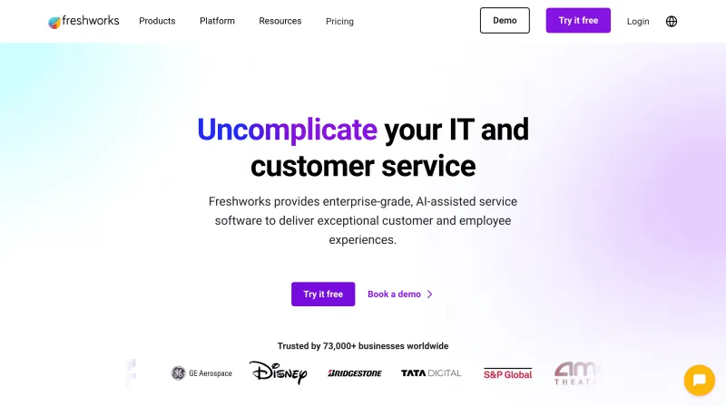 顶级客户服务软件 - Freshworks