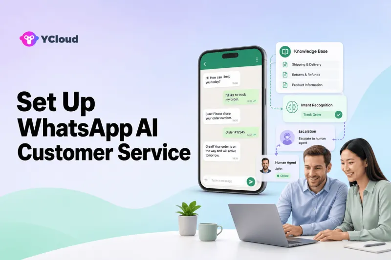 How to Set Up WhatsApp AI Customer Service — YCloud Blog cover