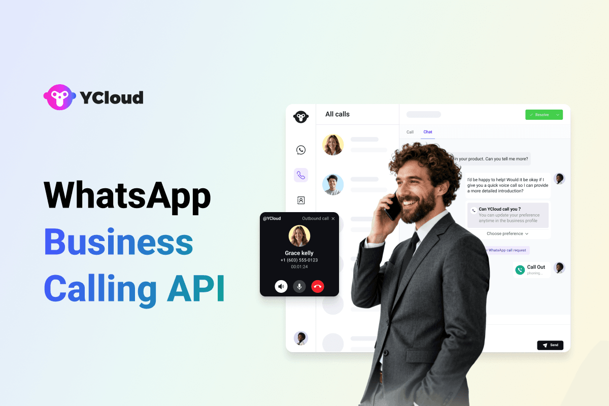 Api Calling Phone WhatsApp Business Calling API by YCloud