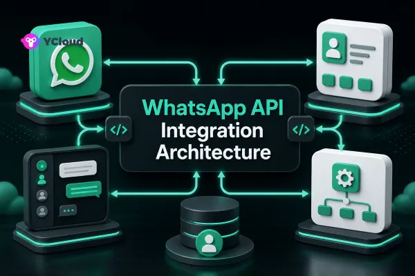 WhatsApp API 集成架构，适用于 CRM 和客服