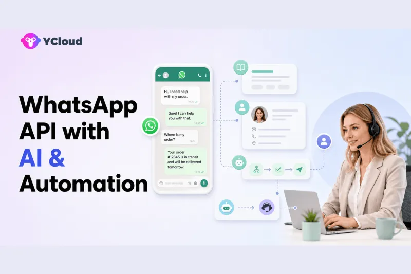 WhatsApp API Providers with AI and Automation — YCloud Blog cover