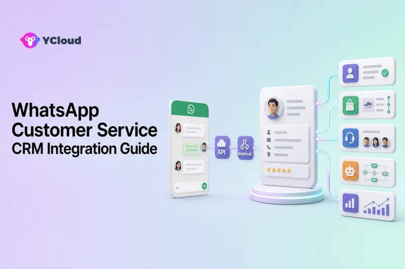 WhatsApp Customer Service CRM Integration Guide — YCloud Blog cover