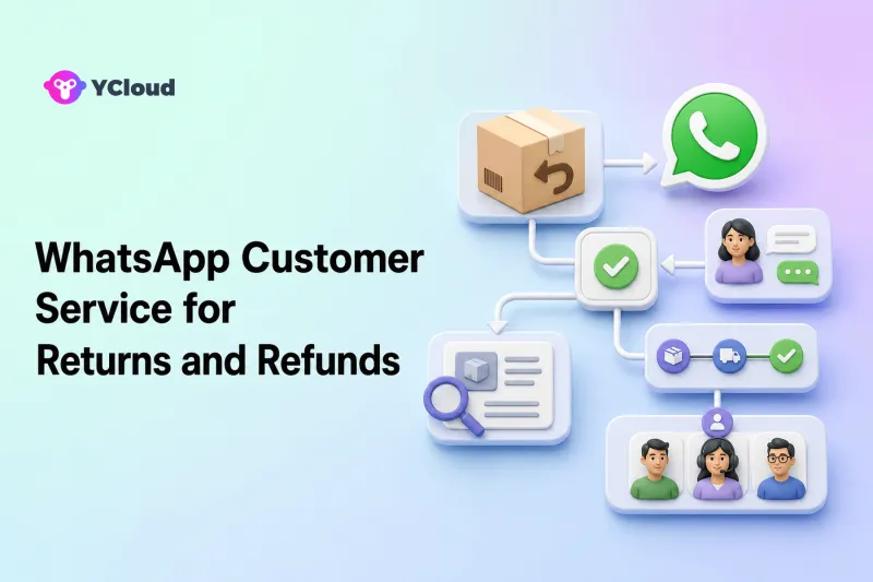 WhatsApp Customer Service for Returns and Refunds — YCloud Blog cover