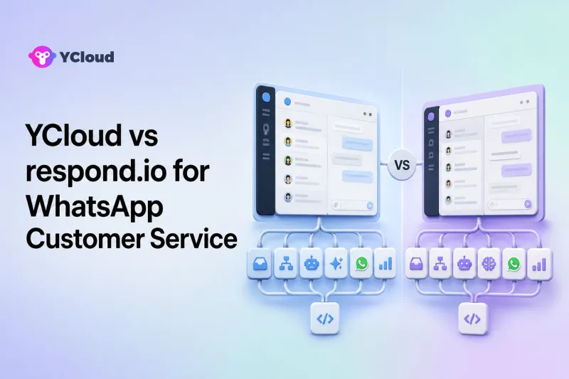 YCloud vs respond.io for WhatsApp Customer Service — YCloud Blog cover